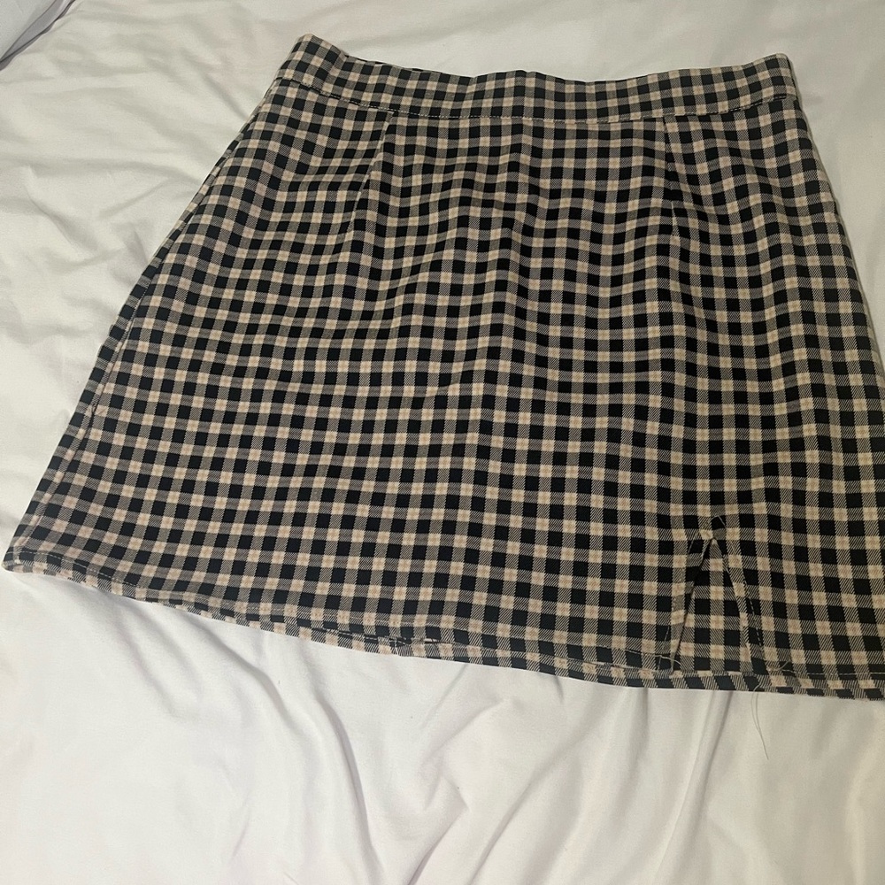 Plaid mini skirt